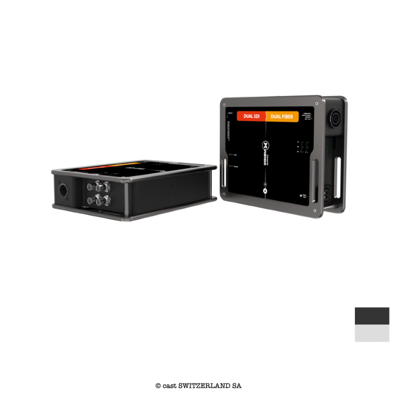 xVISION Converter DUAL SDI » DUAL FIBER , MM, opticalCON QUAD | schwarz-grau