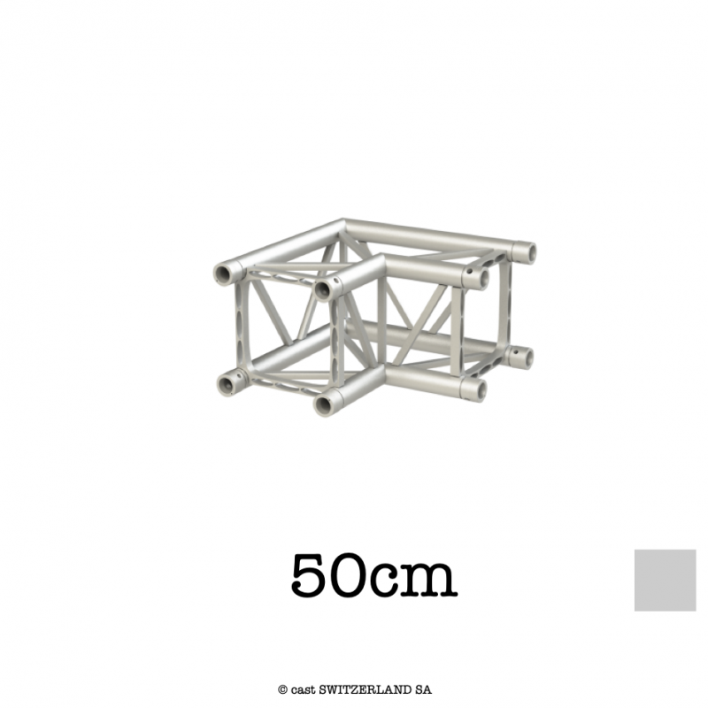 TM29S-C203 Coin 2-voies 90° | argent, 50cm