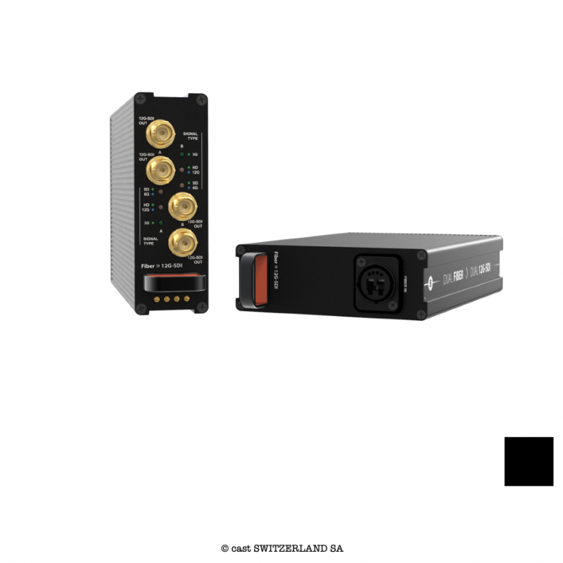 Reversible DUAL FIBER MM, DUO » DUAL 12G-SDI | noir