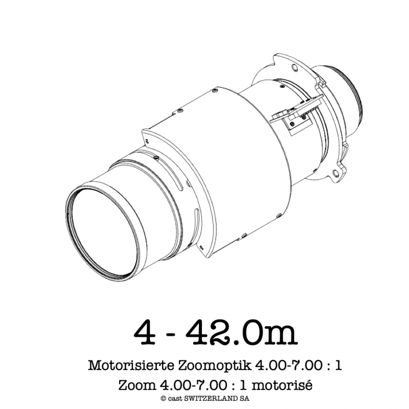 Lentille zoom 4.00-7.00 : 1 for M-Vision, 4 - 42.0m