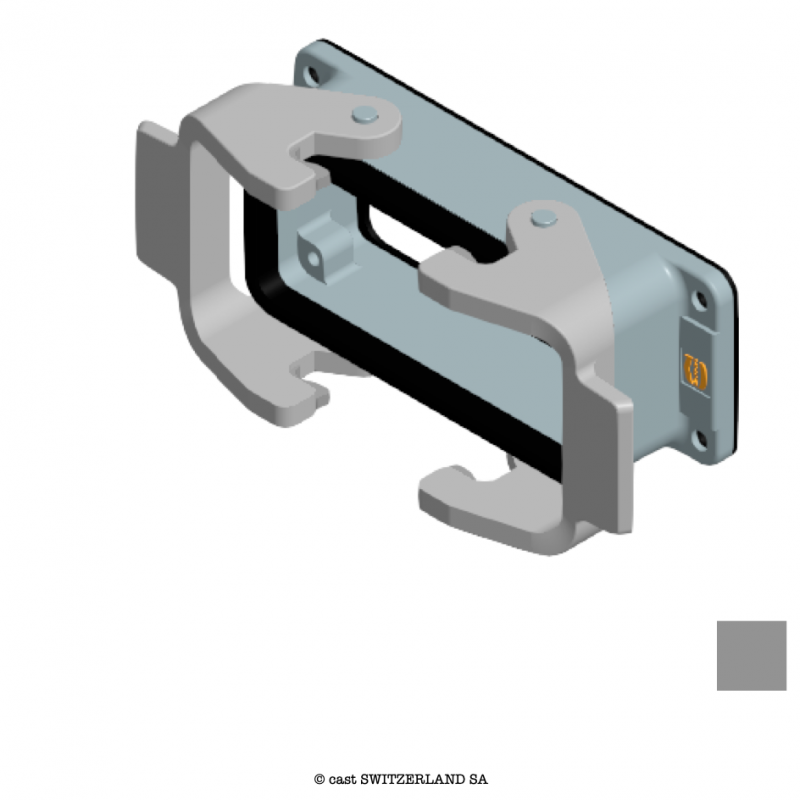 Boîtier de montage HAN 16B-agg-QB, FB, joint | gris
