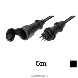 Câble IP55 T13 » T13 | H07RN-F 3G1.5, 5m | noir