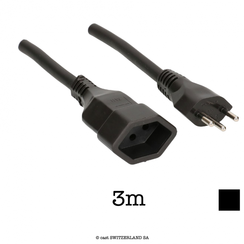 Kabel T12 » T13 | H07RN-F 3G1.5, 3m | schwarz