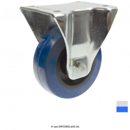 BLUEWHEEL Rouleau fixe sans frein 4800-SB, 100-35, BH 128, 160kg | argent bleu