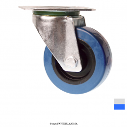 BLUEWHEEL Rouleau pivotante sans frein 4800-A, 100-35, BH 125, 140kg | argent bleu