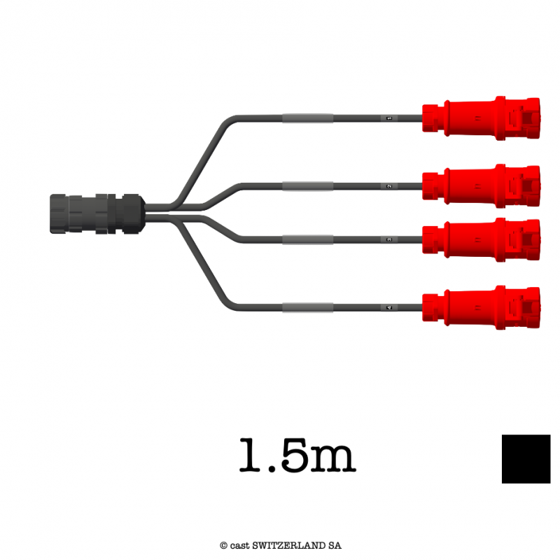 ADAPTER MULTILOCK Male » 04x CEE 16-4 Mennekes, Crimpkontakt 04 x H07RN-F 4G1.5, 1.5m | schwarz