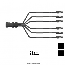 ADAPTATEUR MULTILOCK male » 06x TRUE1 Female, Contact à sertir 06 x H07RN-F 3G2.5, 2m | noir