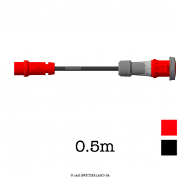 Câble d'adaptateur CEE32-5 » CEE63-5 | TITANEX 5G6, 0.5m | noir