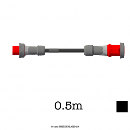 Câble d'adaptateur CEE63-5 » CEE125-5 | TITANEX 5G16, 0.5m | noir