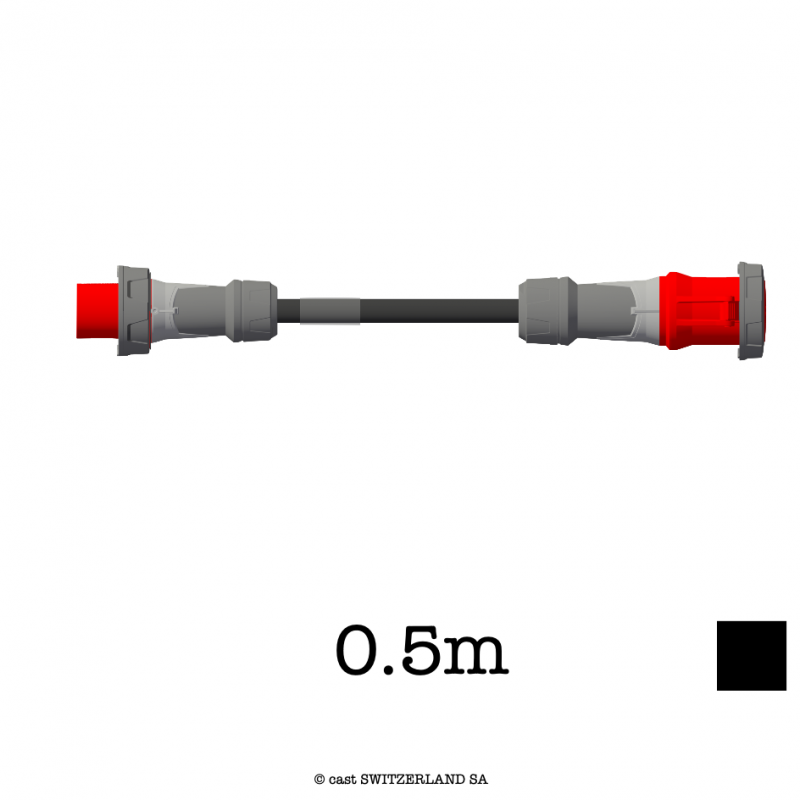 Adapterkabel CEE63-5 » CEE125-5 | TITANEX 5G16, 0.5m | schwarz