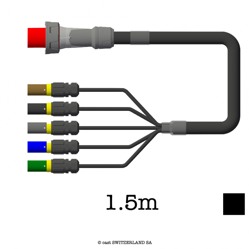 Adapterkabel CEE125-5 » POWERLOCK ITT | TITANEX 5G35, 1.5m | schwarz