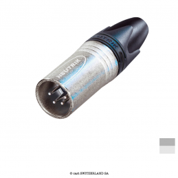 XLR5 Fiche de câble mâle NC5MXX, Contact à souder | nickel, argenté