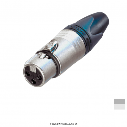 XLR3 Prise de câble femâle NC3FXX, Contact à souder | nickel, argenté