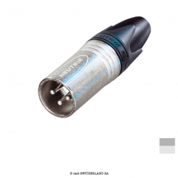 XLR3 Fiche de câble mâle NC3MXX , Contact à souder | nickel, argenté