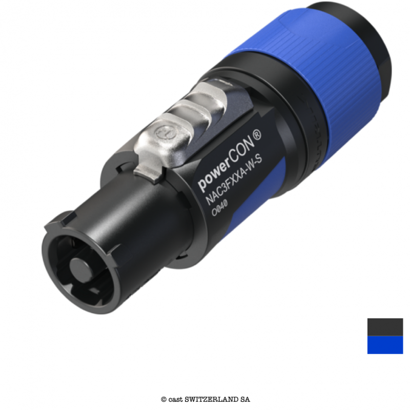 powerCON Kabelbuchse, Power-IN NAC3FXXA-W-S, Schraubkontakt | H05VV-F 3x1.5 | schwarz-blau