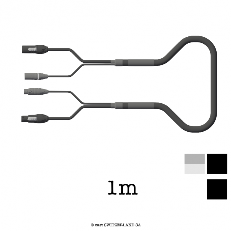 HYBRIDKABEL TRUE1, XLR3 | Datasafe Ultra Hybrid 3G2.5, 1m | schwarz