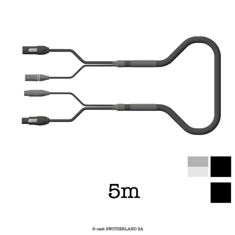 HYBRIDKABEL TRUE1, XLR3 | Datasafe Ultra Hybrid 3G2.5, 5m | schwarz