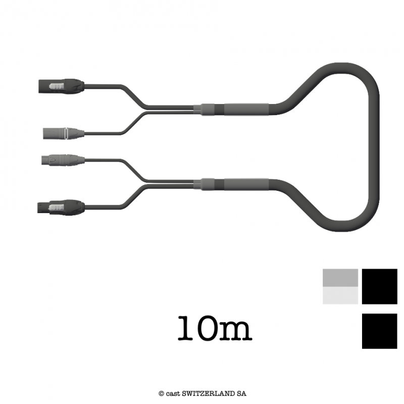 HYBRIDKABEL TRUE1, XLR3 | Datasafe Ultra Hybrid 3G2.5, 10m | schwarz