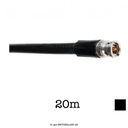Câble RG6 75 Ohm 3G-SDI, 20m | noir