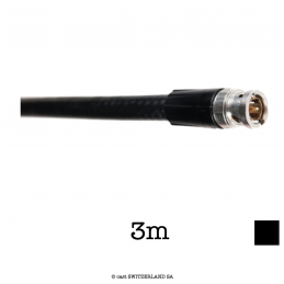 Câble RG6 75 Ohm 3G-SDI, 3m | noir