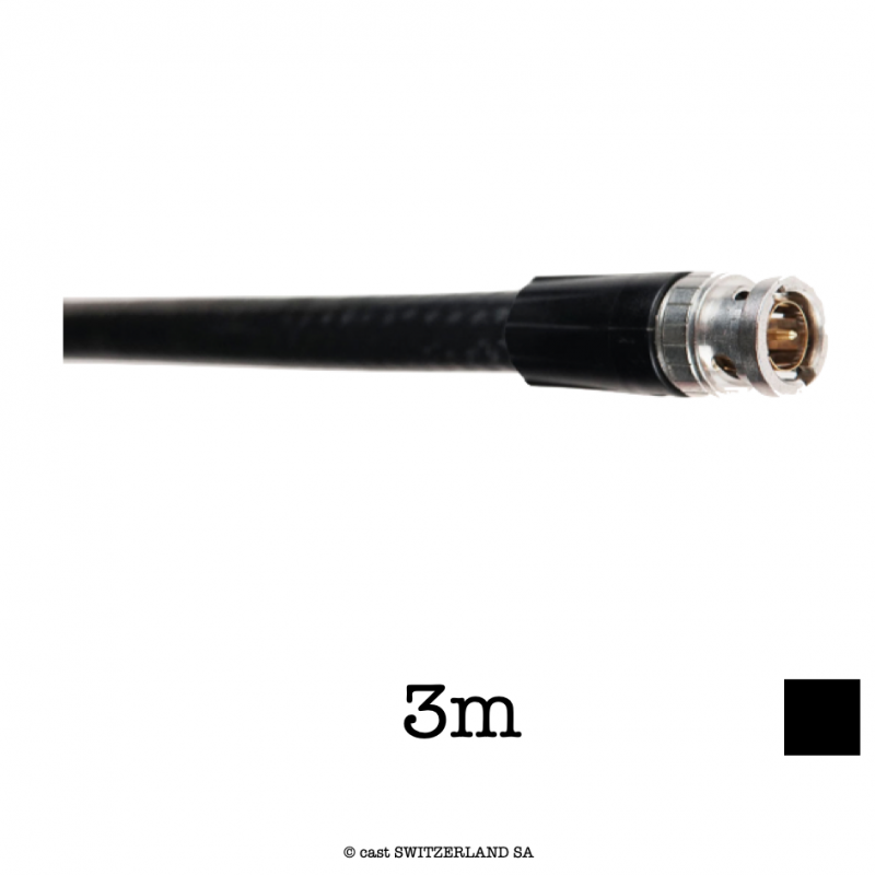 Kabel RG6 75 Ohm 3G-SDI, 3m | schwarz