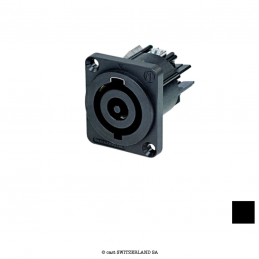 powerCON 32 Einbaustecker NAC3MP-HC, Schraubkontakt 3G2.5-6 | schwarz