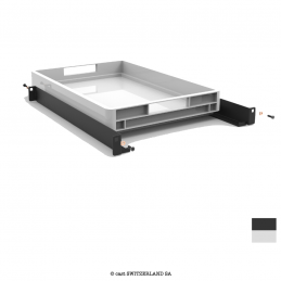 Storage Cart PLASTIC CRATE with Drawer | noir-gris | H 7.5cm