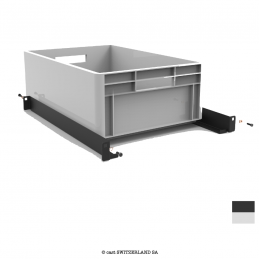 Storage Cart PLASTIC CRATE with Drawer | noir-gris | H 17cm