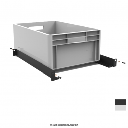 Storage Cart PLASTIC CRATE with Drawer | noir-gris | H 22cm
