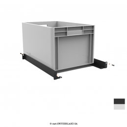 Storage Cart PLASTIC CRATE with Drawer | noir-gris | H 32cm