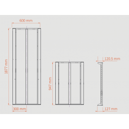 Cable Cart SIDE PANEL SET | noir | H 110cm | UE 2