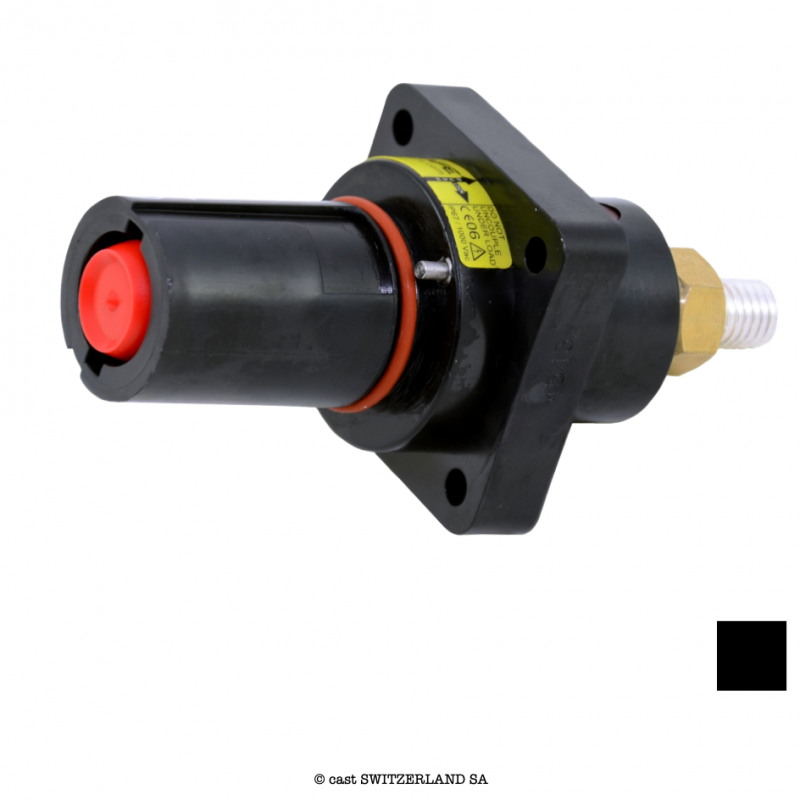 Einbaustecker PowerSAFE 400A L2, Schraubkontakt 1x25-150 | schwarz