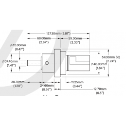 Einbaustecker PowerSAFE 400A N, Schraubkontakt 1x25-150 | blau