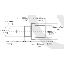 Prise de chassis PowerSAFE 400A ROTA L1, Contact à vis 1x25-150 | brun