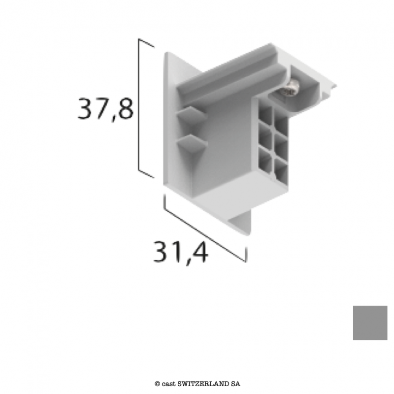 onetrack 3~ ENDKAPPE | grau RAL 7035