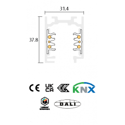 onetrack 3~ AUFBAUSCHIENE mit Daten, 2m | eloxal