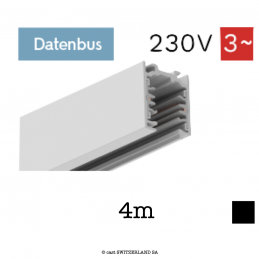 onetrack 3~ RAIL DE MONTAGES avec données, 4m | noir