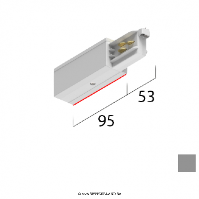 onetrack 3~ EINSPEISER mit Daten, rechts | grau RAL 7035