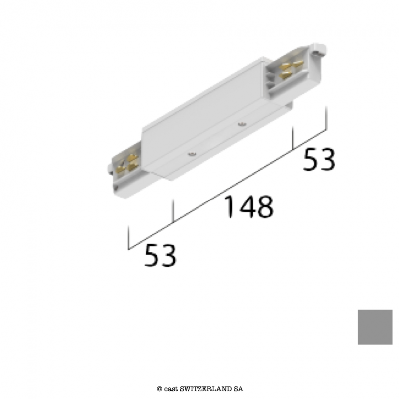 onetrack 3~ I-VERBINDER mit Daten | grau RAL 7035