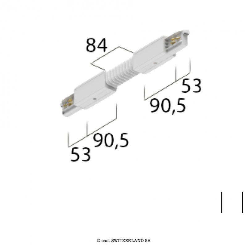 onetrack 3~ Flex-VERBINDER mit Daten | weiss