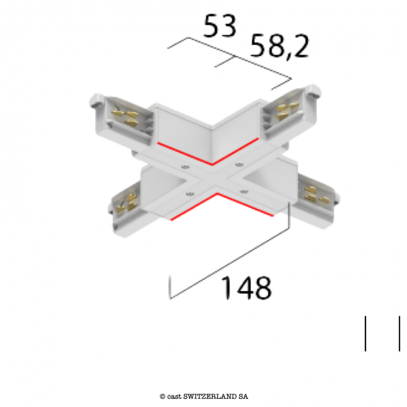 onetrack 3~ X-VERBINDER mit Daten | weiss