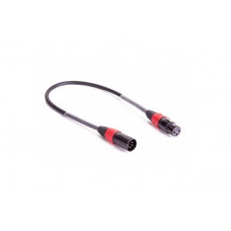 Câble adaptateur DMX 5M-3F XLR 50cm noir